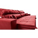 Ver imagem 5 de Sofá Retrátil e Reclinável 2,52m Luxos Cama Inbox Velusoft Vermelho