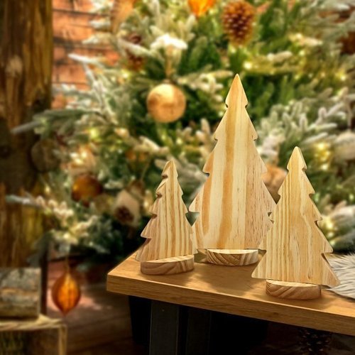 Enfeite Decorativo Hohoho Em Madeira Decoração Árvore Natal - KEP