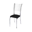 Ver imagem 2 de Conjunto 4 Cadeiras cromadas para cozinha Kiara-Corino Preto GAT MAGAZINE