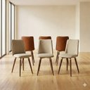 Ver imagem 1 de Kit 6 Cadeiras Giratórias Madeira Maciça Dakota