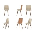 Ver imagem 2 de Kit 6 Cadeiras Giratórias Madeira Maciça Dakota