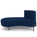 Ver imagem 2 de Sofá Chaise Longue Sala de Estar Living Lucca Esquerdo D02 Veludo Azul Marinho C-304 - Lyam Decor