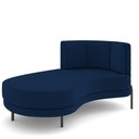 Ver imagem 1 de Sofá Chaise Longue Sala de Estar Living Lucca Esquerdo D02 Veludo Azul Marinho C-304 - Lyam Decor