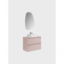 Ver imagem 5 de Gabinete para Banheiro com Cuba e Espelheira Organica 80cm Mdf Rosa Dubai - On Móveis