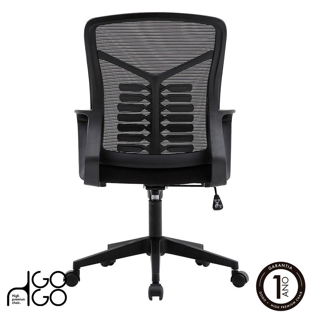 Cadeira Secretária Escritório Ergonômica Gogo Chair Go-001 Preta - 4