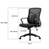 Cadeira Secretária Escritório Ergonômica Gogo Chair Go-001 Preta - 6