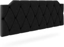 Ver imagem 1 de Cabeceira Kelly Box Estofada Painel Quarto Queen 1,40 Suspensa Almofadada Luxo Preto- Pc Móveis