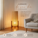 Ver imagem 3 de Luminaria Chão Milão Canhão Corda Sisal Sala Quarto Palha