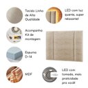 Ver imagem 4 de Cabeceira Estofada Cama Box Casal com Led Splend 140 Cm:linho Bege