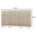 Ver imagem 3 de Cabeceira Estofada Cama Box Casal com Led Splend 140 Cm:linho Bege