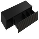 Ver imagem 2 de Penteadeira Mesa de Maquiagem Joy Suspensa 01 Gaveta com Espelho Preto - Desk Design