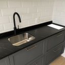 Ver imagem 2 de Pia de Cozinha Granito 200cm Preto Via Lactea Cooktop e Cuba: Preto Via Lactea