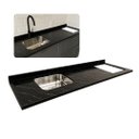 Ver imagem 1 de Pia de Cozinha Granito 200cm Preto Via Lactea Cooktop e Cuba: Preto Via Lactea