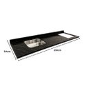 Ver imagem 3 de Pia de Cozinha Granito 200cm Preto Via Lactea Cooktop e Cuba: Preto Via Lactea