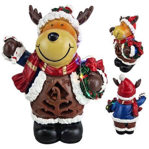 Rena Natal Natalino Led Som Musica Decoraçao Shopping Loja Casa Vitrine Recepçao Mesa Estante Festa 