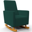 Ver imagem 1 de Poltrona de Amamentação com Balanço Ravena W01 Bouclê Verde - Lyam Decor