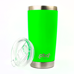 Copo Térmico Aço Inox  Com Tampa e Abridor De Garrafas 591 Ml Oba Térmic Neon Brilha no Escuro - 1