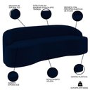 Ver imagem 3 de Sofá 3 Lugares para Sala de Estar Living 180cm Theo D06 Veludo Royal - Mpozenato