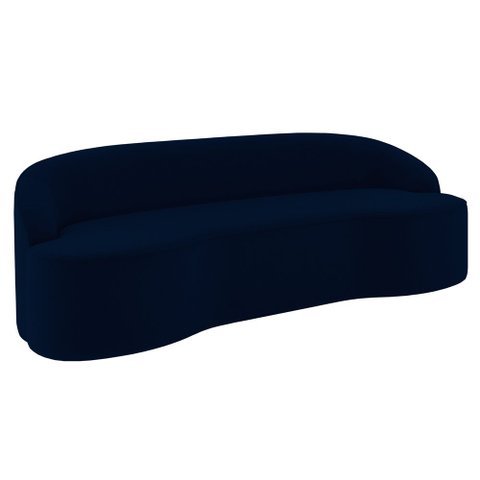 Sofá 3 Lugares para Sala de Estar Living 180cm Theo D06 Veludo Royal - Mpozenato