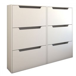 Sapateira 6 Portas para 24 Pares Sapato Branco - Panorama Móveis - 3