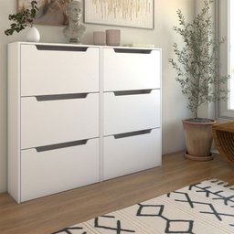 Sapateira 6 Portas para 24 Pares Sapato Branco - Panorama Móveis - 1
