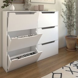 Sapateira 6 Portas para 24 Pares Sapato Branco - Panorama Móveis - 2