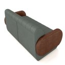 Ver imagem 6 de Sofá Decorativo Living Sala de Estar Bornéu 148cm Pés de Madeira Pu/veludo Marrom/grafite G33 - Gran