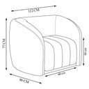 Ver imagem 4 de Kit 2 Poltronas Decorativa para Sala 112cm Meris M22 Boucle Bege - Mpozenato