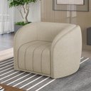 Ver imagem 2 de Kit 2 Poltronas Decorativa para Sala 112cm Meris M22 Boucle Bege - Mpozenato