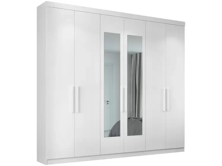ROUPEIRO HERVAL PH 1707 - COR BRANCO - COM ESPELHO