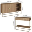 Ver imagem 3 de Balcao Buffet e Aparador 135 Cm Organica Artesano Hanover Dourado