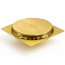 Ver imagem 4 de Ralo Gourmet para Banheiro 15x15cm Acabamento em Ouro Escovado Goldenx