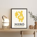 Ver imagem 1 de Quadro Abstrato Amarelo Poster miró 24x18cm:madeira Preta