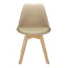 Cadeira Charles Eames Leda Design Wood Estofada Base Madeira Nude - 8