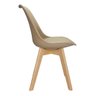Cadeira Charles Eames Leda Design Wood Estofada Base Madeira Nude - 9
