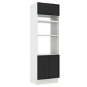 Ver imagem 1 de Torre Quente Armário de Cozinha 70 cm 3 Portas Branco/Preto Agata Madesa