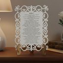 Ver imagem 2 de Quadro Decorativo MDF 20cm x 28cm para Sala de Estar Salmo 7 M01 Branco e Cru - Annie Decor