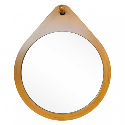 Espelho Decorativo Flat Wood Freijó 50cm