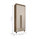 Ver imagem 2 de Roupeiro Trapani 2 Portas Cinamomo Off White