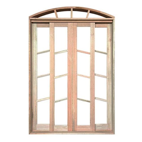 Porta Balcão de Correr Padrão Cedro Diagonal Arco Bat.14 Cm- 2.35(a)x2.00(l)