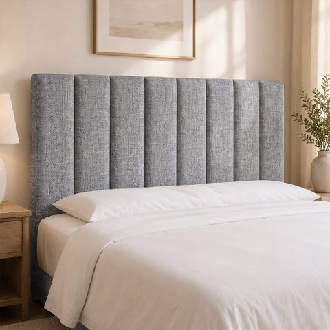 Cabeceira para Cama Box Casal 140cm Cory Linho Cinza - Sallar Home