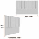 Ver imagem 3 de Cabeceira para Cama Box Casal 140cm Cory Linho Cinza - Sallar Home