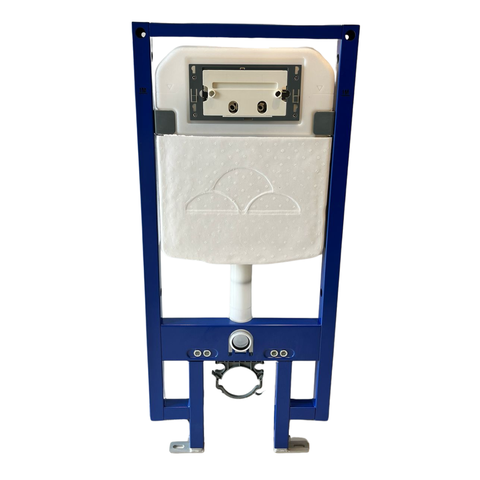 Suporte de Fixação Bacia Suspensa com Caixa Embutida 3/6 Litros Acionador Grafite