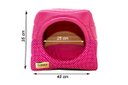 Ver imagem 6 de Cama Iglu e Toca para Gato Luppet com Arranhador Rosa Poa - M