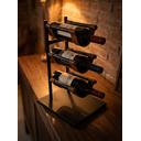 Ver imagem 7 de Suporte Mesa Adega de Vinhos Bebidas Barzinho 3 Garrafas com Suporte em Couro 45cm Presente Sala