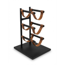 Ver imagem 3 de Suporte Mesa Adega de Vinhos Bebidas Barzinho 3 Garrafas com Suporte em Couro 45cm Presente Sala