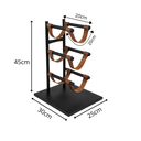 Ver mais imagens de Suporte Mesa Adega de Vinhos Bebidas Barzinho 3 Garrafas com Suporte em Couro 45cm Presente Sala