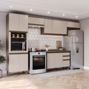 Ver imagem 1 de Cozinha Completa Connect 12 Portas 2 Gavetas 100% MDF Duna/Cristal - Henn