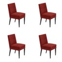 Ver imagem 1 de Kit 4 Cadeira de Jantar Germany Suede Vermelho Dominic Decor