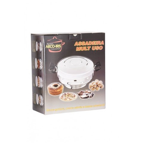 ASSADEIRA MULT USO - PRODUTO COMPOSTO PELA BASE, 01 FORMA DE BOLO,01 FORMA DE PIZZA  E 01 GRELHA ARA